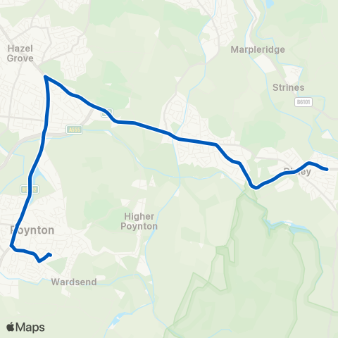 Belle Vue Coaches  map