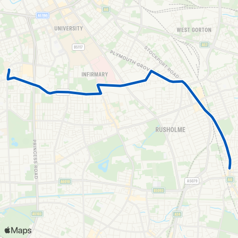 Belle Vue Coaches  map