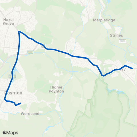 Belle Vue Coaches  map