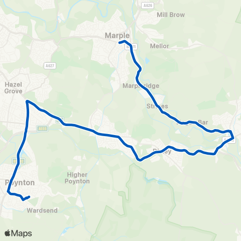 Belle Vue Coaches  map