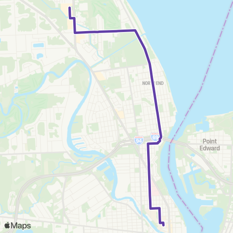 Blue Water Area Transit Route 6 map