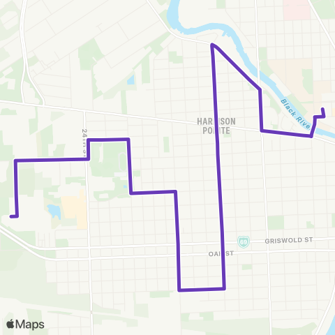 Blue Water Area Transit Route 3 map