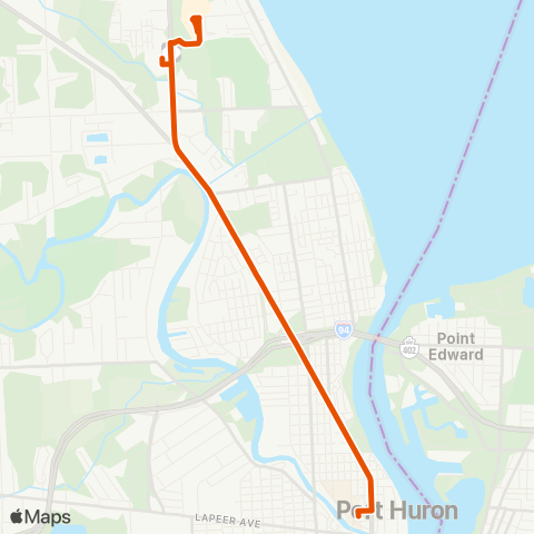 Blue Water Area Transit Route 5 map