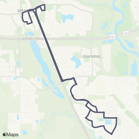 Calgary Transit Walden / Legacy map