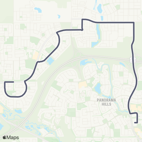 Calgary Transit Evanston map