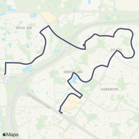 Calgary Transit Citadel map