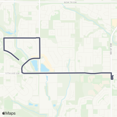 Calgary Transit Aspen Woods map