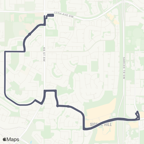 Calgary Transit Aspen Summit map