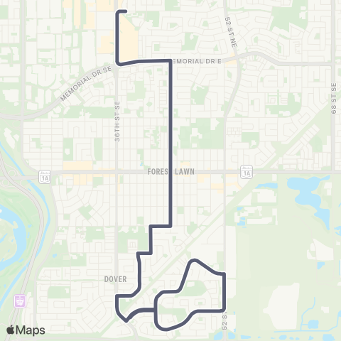 Calgary Transit Erin Woods / 44 St SE map