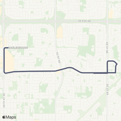 Calgary Transit Memorial Dr E map