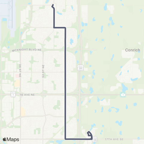 Calgary Transit 68 St E map