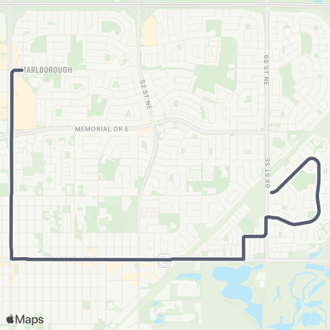 Calgary Transit Applewood / 17 Av SE map