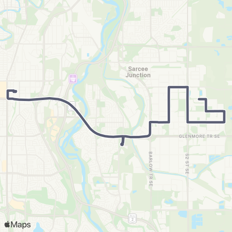 Calgary Transit Great Plains Industrial map