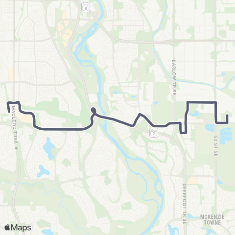 Calgary Transit 114 Av SE map