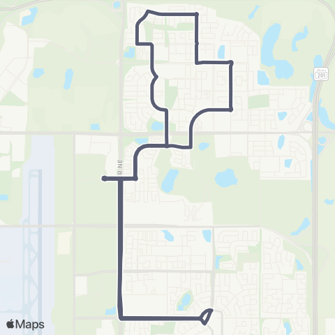 Calgary Transit East Skyview Ranch / Redstone map