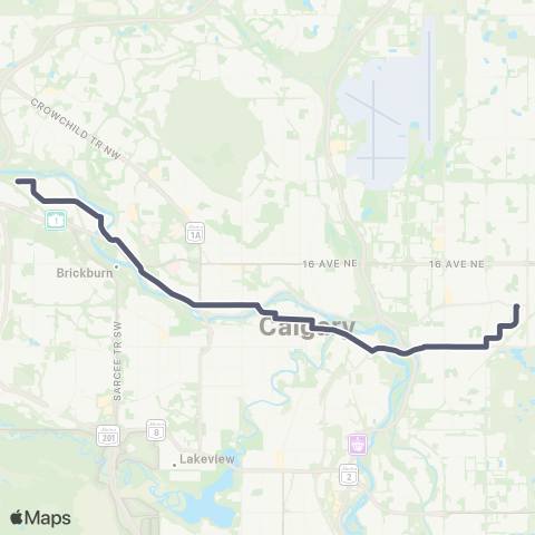 Calgary Transit Bowness / Forest Lawn map