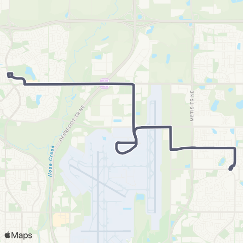 Calgary Transit Airport map