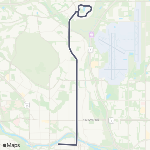 Calgary Transit Harvest Hills Express map