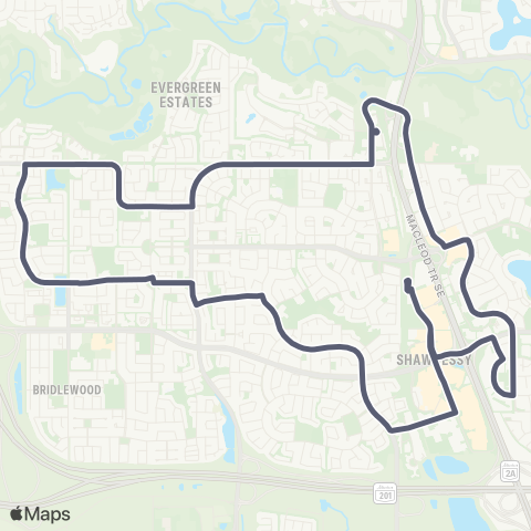 Calgary Transit Southwest Loop map