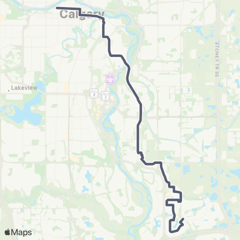 Calgary Transit McKenzie Towne Express map