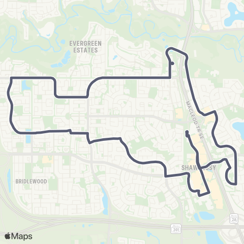 Calgary Transit Southwest Loop map