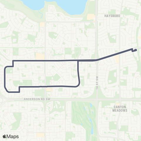 Calgary Transit Cedarbrae map