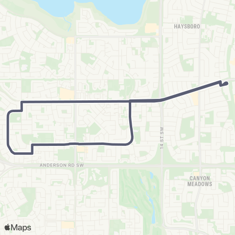 Calgary Transit Braeside map