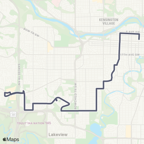 Calgary Transit Altadore map