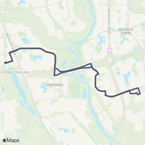 Calgary Transit Bridlewood / Cranston map