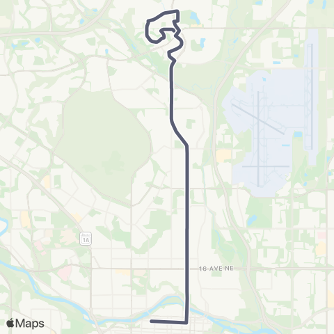 Calgary Transit Panorama Express map