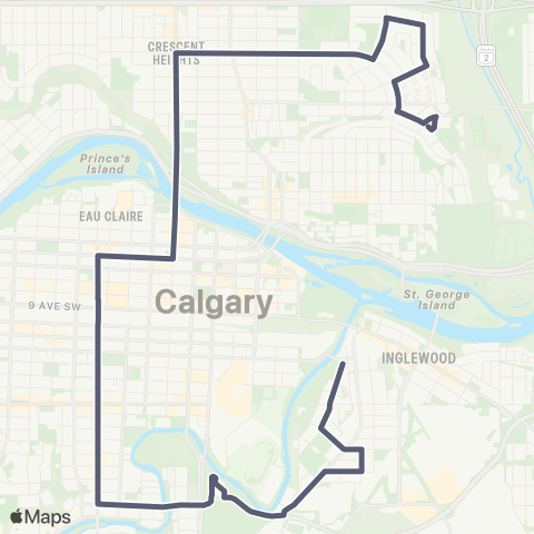 Calgary Transit Renfrew / Ramsay map