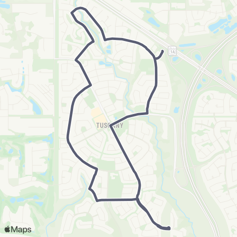 Calgary Transit Tuscany map