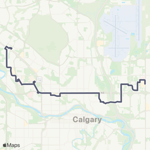 Calgary Transit 16 Avenue North map