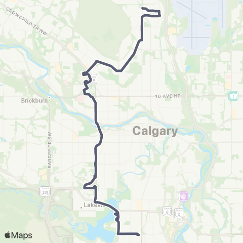 Calgary Transit Heritage Station / Northmount Dr N map