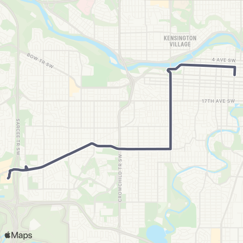 Calgary Transit Richmond Rd SW map