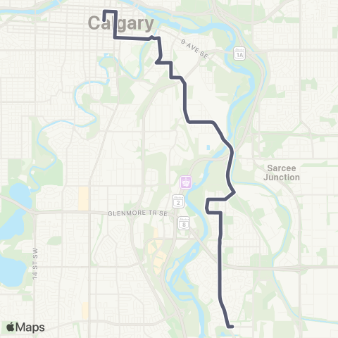 Calgary Transit Ogden map