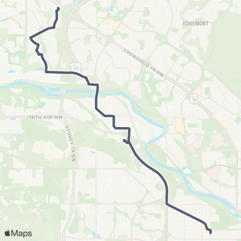 Calgary Transit Sarcee Trail Crosstown map