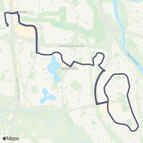 Calgary Transit Queensland map