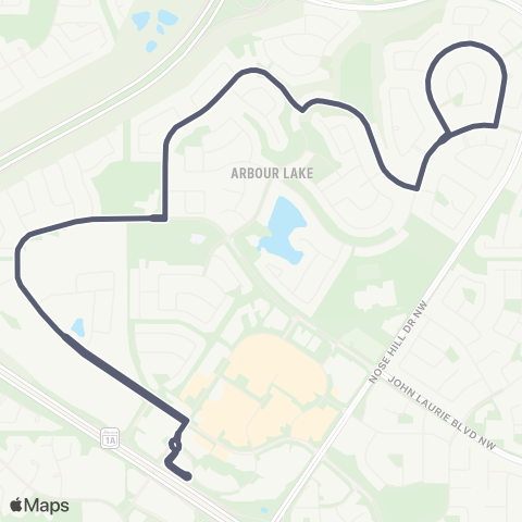 Calgary Transit Arbour Lake map