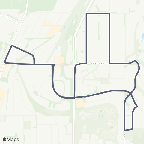 Calgary Transit Highfield Industrial map