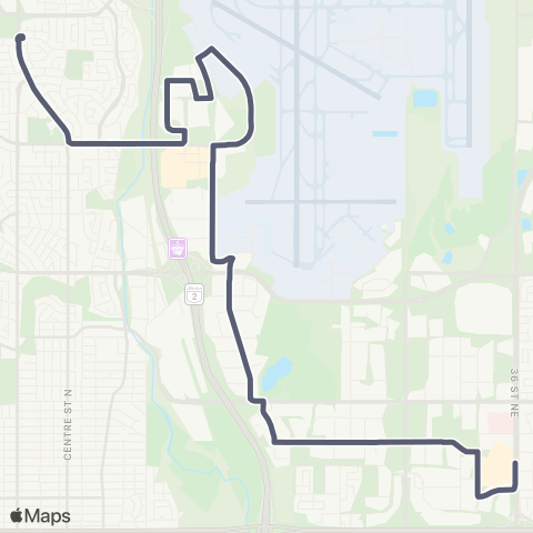 Calgary Transit Huntington / Sunridge map