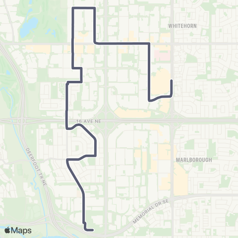 Calgary Transit Vista Heights / Rundle map