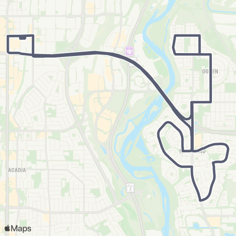 Calgary Transit Riverbend map