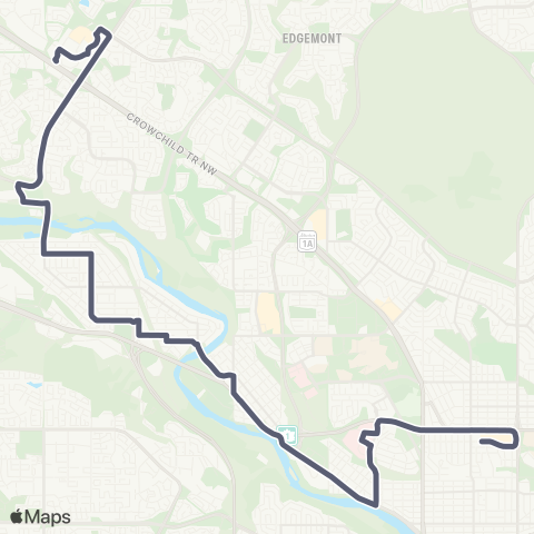 Calgary Transit Crowfoot Station / North Hill map