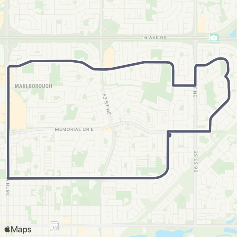 Calgary Transit Marlborough map