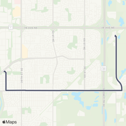 Calgary Transit Chateau Estates / Franklin Station map