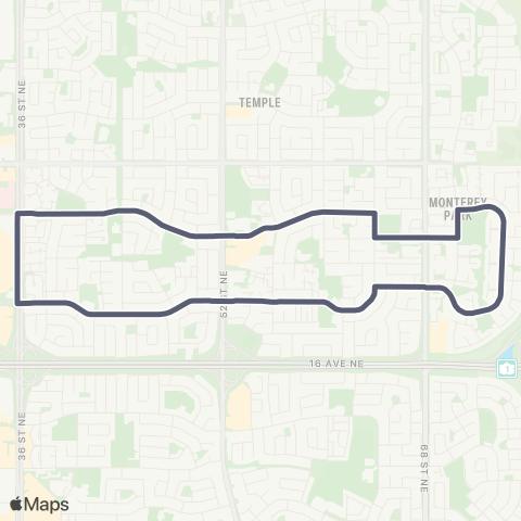 Calgary Transit Rundle map