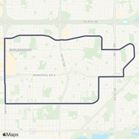 Calgary Transit Forest Heights map