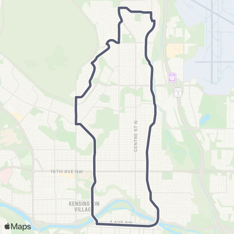 Calgary Transit North Haven map