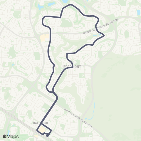 Calgary Transit Edgevalley map